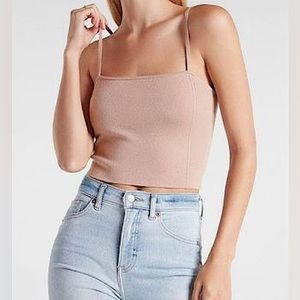 Express Cropped Square Neck Sweater Cami